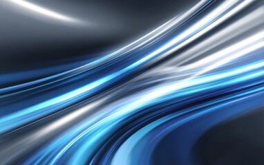Electric blue and silver abstract background with curved motion lines and soft glow sporty speed aesthetic minimalist pattern
