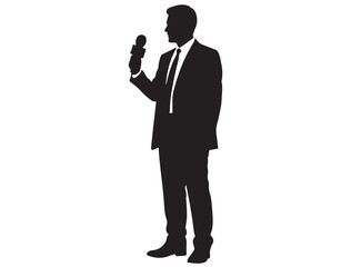 Obraz premium NEWS REPORTER SILHOUETTE