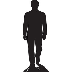 Fototapeta premium Man/Woman Silhouette – Clean Black and White Design