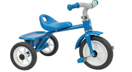 Isolated Blue Tricycle for Kids on White Background