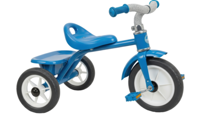 Isolated Blue Tricycle for Kids on White Background