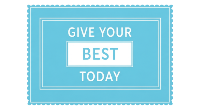 Isolated Give Your Best Message