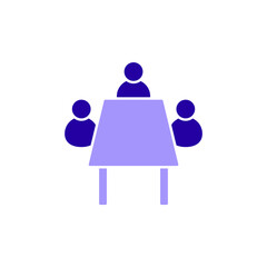 Icon a meeting, isolated against a clean background.
