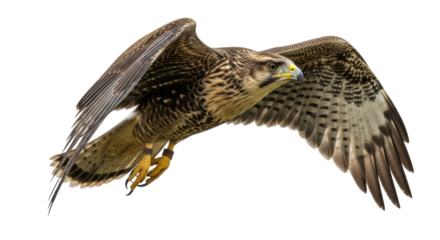 Isolated Flying Hawk