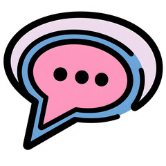 Fototapeta premium Cartoon Speech Bubble PNG