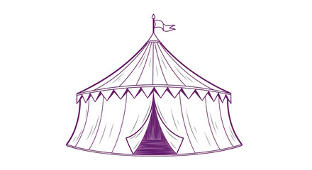 Isolated Circus Tent Outline © Johanna