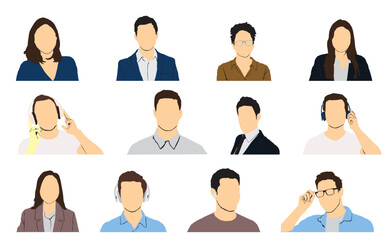 set of people half isolated