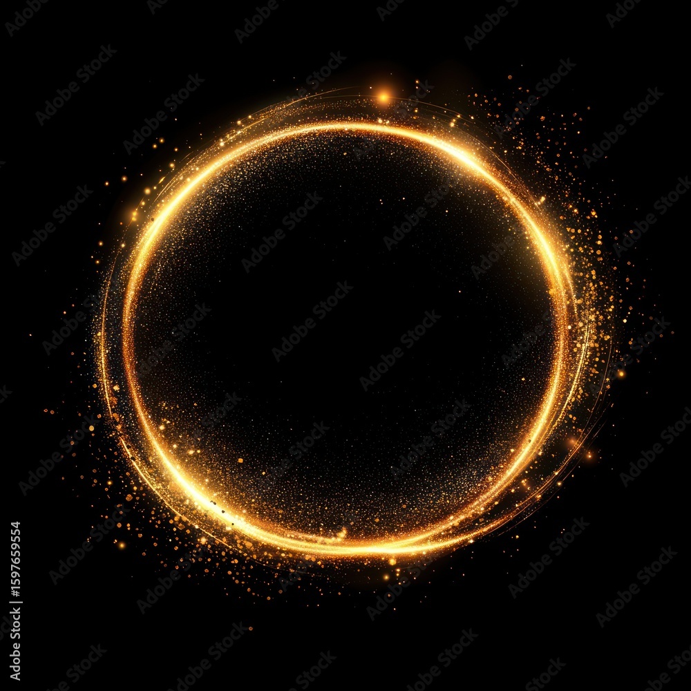 Canvas Prints background glitter glowing circle.