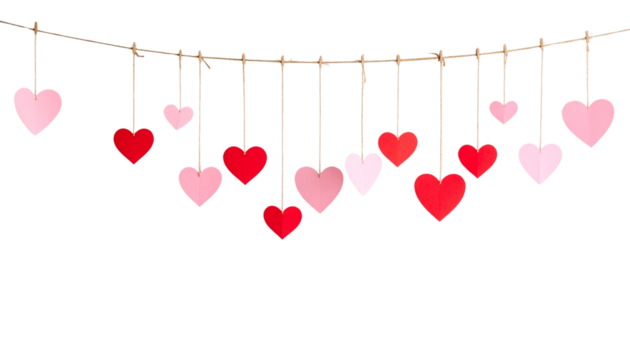 Golden heart symbol of love and romance for Valentine's Day celebration isolated on white background