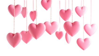 Pink heart shaped balloon floating isolated on white background