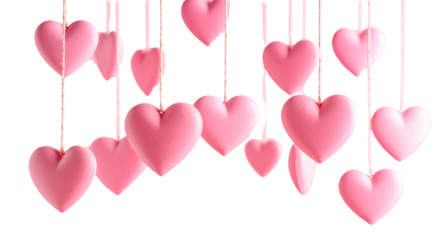 Pink heart shaped balloon floating isolated on white background
