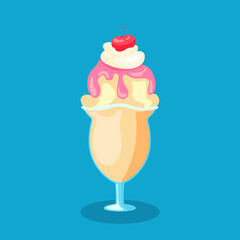 vector ice cream illustration template