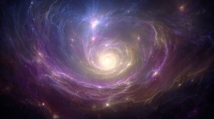 Obraz premium Colorful Spiral Galaxy In Deep Space