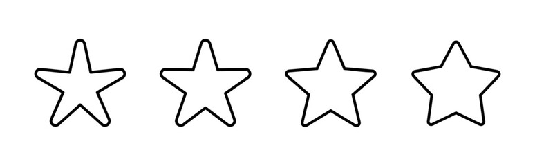 Star Icon set. rating icon vector. favourite star icon