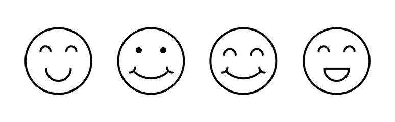 smile icon set. smile emoticon icon. feedback