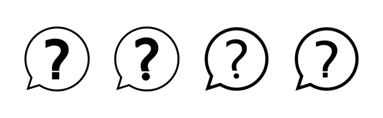 Question icon set. question mark icon vector.