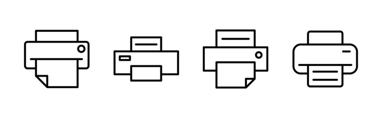 Print icon set. printer icon vector.