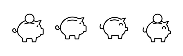 Piggy bank icon vector. piggy money icon