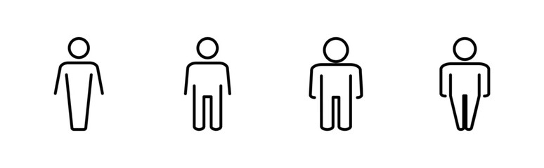 Man icon set. male icon vector. human symbol