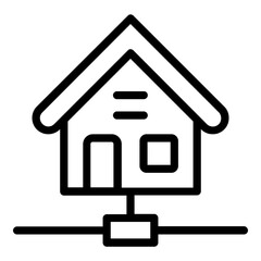 home network icon line