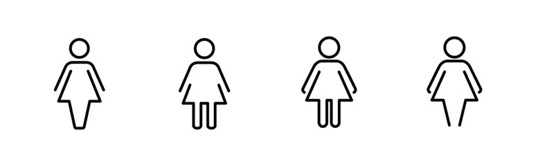 Fototapeta premium Female icon set. woman icon vector