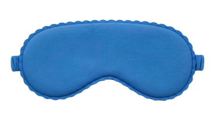 Blue sleep mask for comfortable rest isolated PNG with Transparent Background