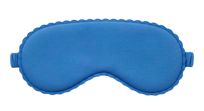 Blue sleep mask for comfortable rest isolated PNG with Transparent Background