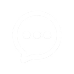 Obraz premium Classic Message Bubble Icon PNG