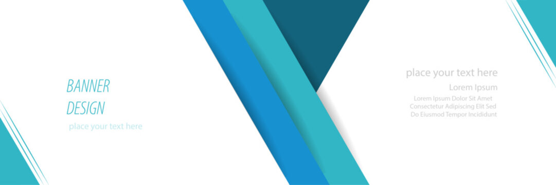 Abstract banner design with multiple color shape-Creative banner background for seminar, conference, presentation, flyer, poster, brochure, decoration-Minimal banner template with double line stripes