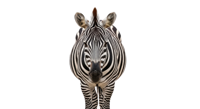 Zebra head with black and white stripes isolated PNG with Transparent Background