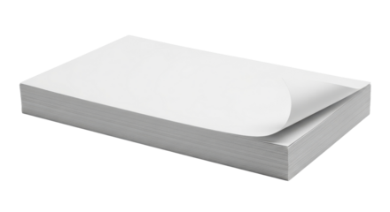 Stack of blank printing paper isolated PNG with Transparent Background