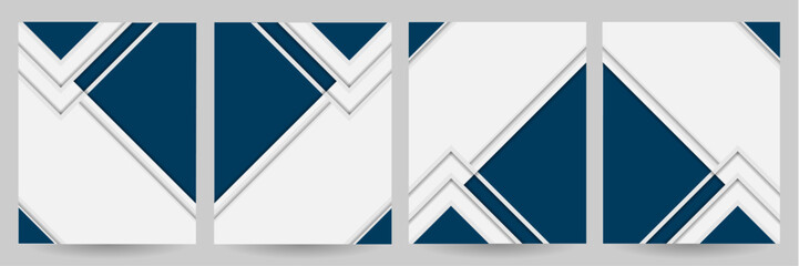 Creative template for seminar, conference, brochure, book cover, flyer, poster, brochure, decoration – Geometric blue minimal banner template – Abstract cover background with multiple triangle shape