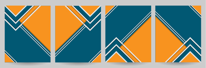 Abstract cover background with multiple triangle shape – Creative template for seminar, conference, brochure, book cover, flyer, poster, brochure, decoration – Geometric orange minimal banner template