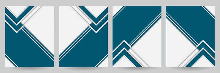 Abstract cover background with multiple triangle shape – Creative template for seminar, conference, brochure, book cover, flyer, poster, brochure, decoration – Geometric teal-white banner template