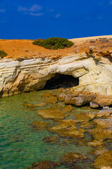 Caves near Mediterranean sea in Cyprus