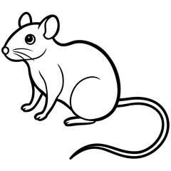 Obraz premium Mouse animal vector illustration perfect for posters, icon, t-shirts, cards, wall art prints and ai design.