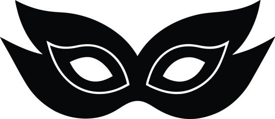 classic masquerade mask vector icon.