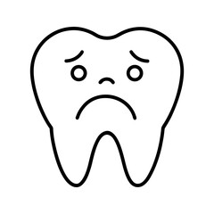 Solid black molar tooth silhouette icon, healthy clean enamel vector illustration