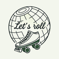 Naklejka premium a young teen roller skate party with a retro vibe, capturing