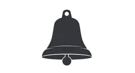 Isolated Silhouette of a Bell