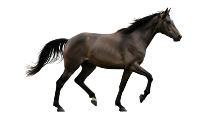 Isolated Horse Running