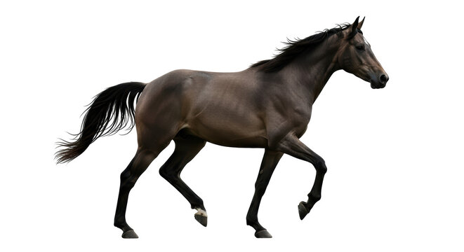 Isolated Horse Running