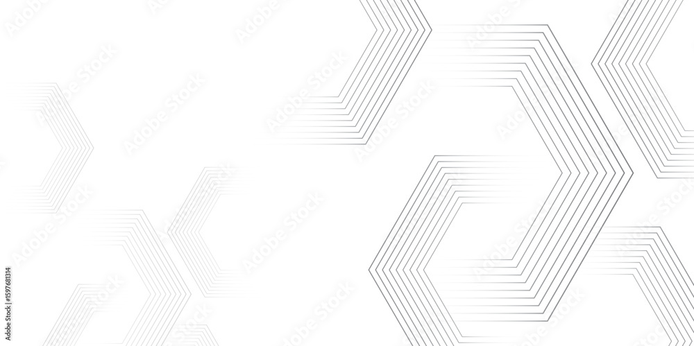 Poster abstract gradient background with hexagons shape stock line texture and seamless pattern. modern pat