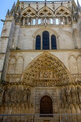 Gothic Sarmental Door of Burgos Cathedral with sculpted archivolts