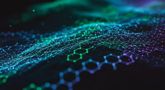Abstract Digital Network - Data Visualization, Artificial Intelligence
