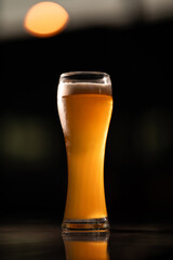 Craft beer on tap at the bar