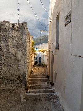 Papapothou street, Kritsa village, Crete, Greece