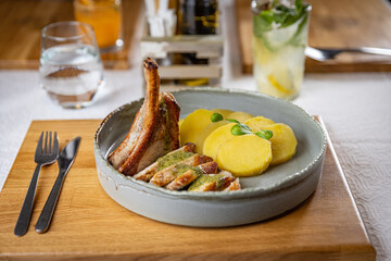 Delicious grilled pork chop