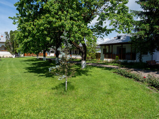 Courtyard of Zamfira Monastery, Romania