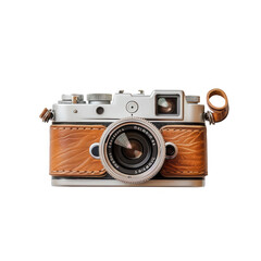 Vintage camera with tan leather case (1)